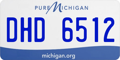 MI license plate DHD6512