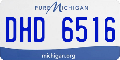 MI license plate DHD6516