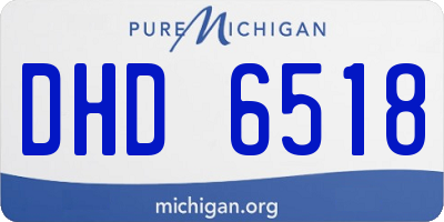 MI license plate DHD6518