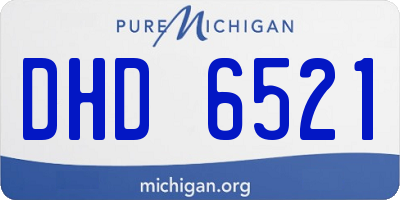 MI license plate DHD6521