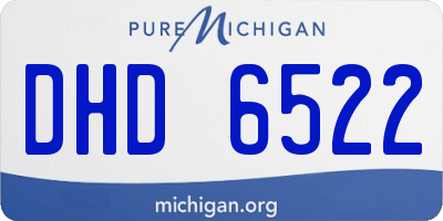 MI license plate DHD6522