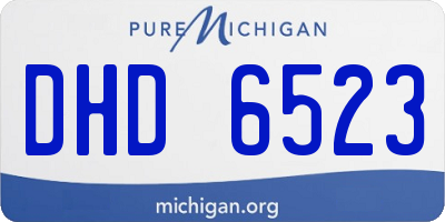 MI license plate DHD6523