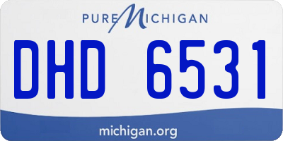 MI license plate DHD6531
