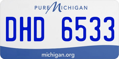 MI license plate DHD6533