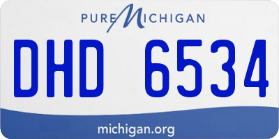 MI license plate DHD6534