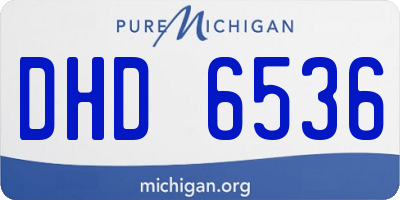 MI license plate DHD6536