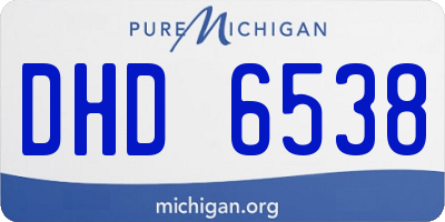 MI license plate DHD6538