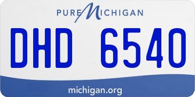 MI license plate DHD6540