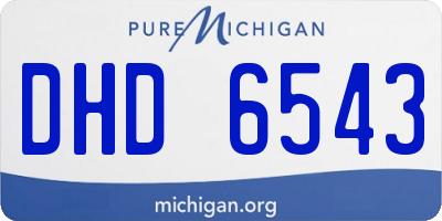 MI license plate DHD6543