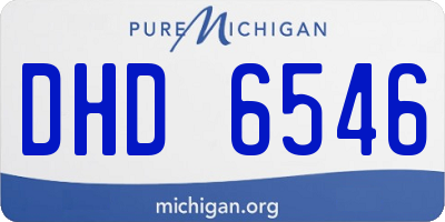 MI license plate DHD6546