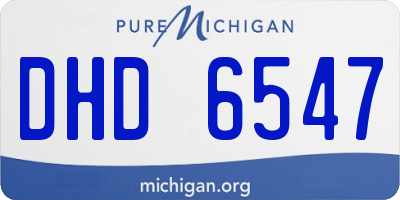MI license plate DHD6547