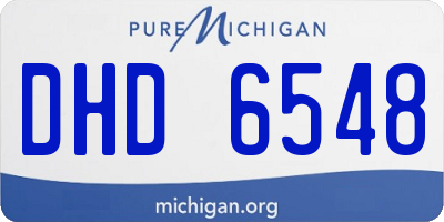 MI license plate DHD6548