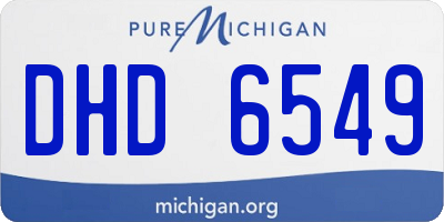 MI license plate DHD6549