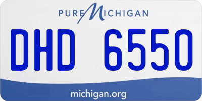 MI license plate DHD6550