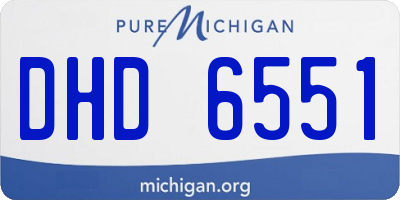 MI license plate DHD6551