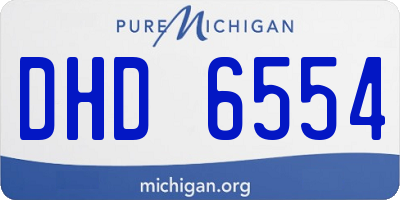 MI license plate DHD6554
