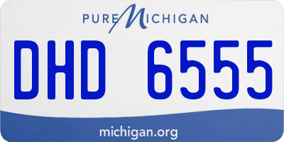 MI license plate DHD6555