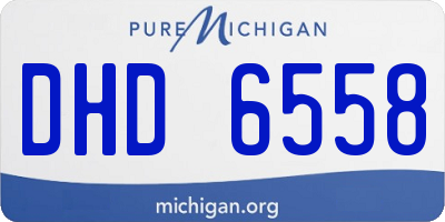 MI license plate DHD6558