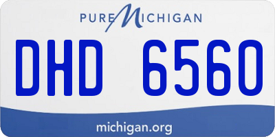 MI license plate DHD6560