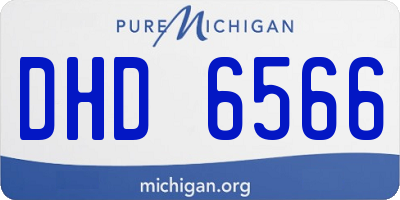 MI license plate DHD6566
