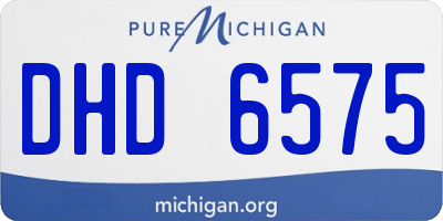MI license plate DHD6575