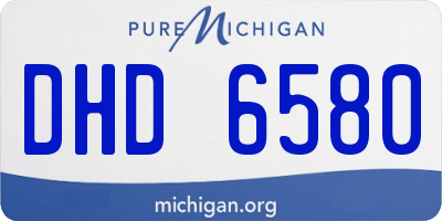 MI license plate DHD6580