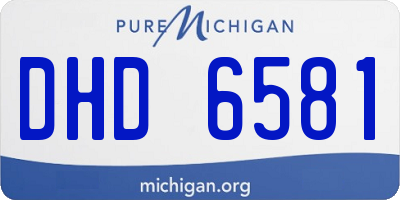 MI license plate DHD6581