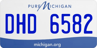 MI license plate DHD6582