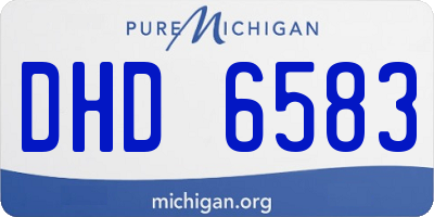 MI license plate DHD6583