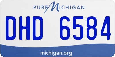 MI license plate DHD6584