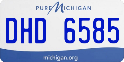 MI license plate DHD6585