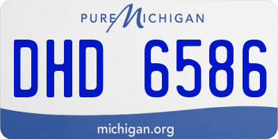 MI license plate DHD6586