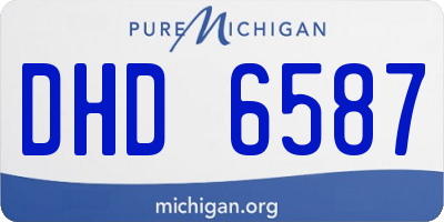 MI license plate DHD6587