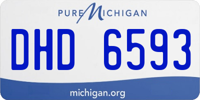 MI license plate DHD6593
