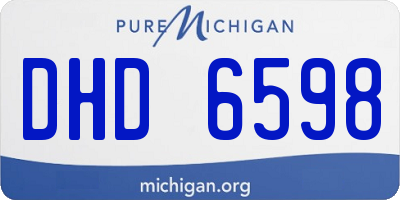 MI license plate DHD6598