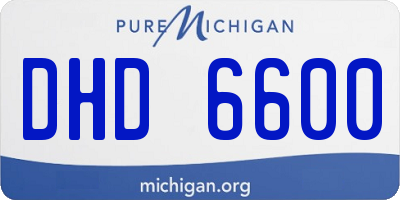 MI license plate DHD6600