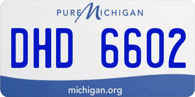 MI license plate DHD6602