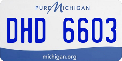 MI license plate DHD6603