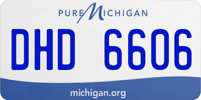 MI license plate DHD6606