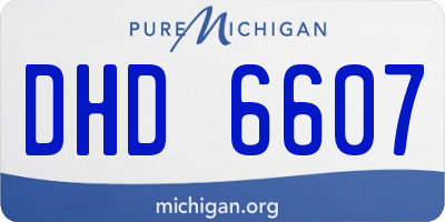 MI license plate DHD6607