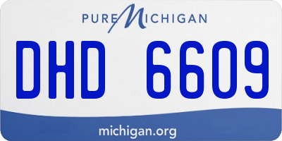 MI license plate DHD6609