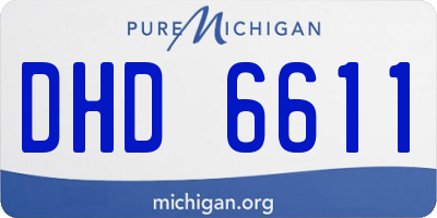 MI license plate DHD6611