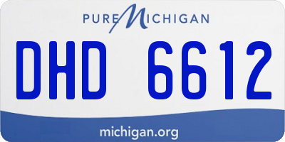 MI license plate DHD6612