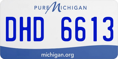 MI license plate DHD6613