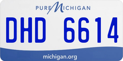 MI license plate DHD6614