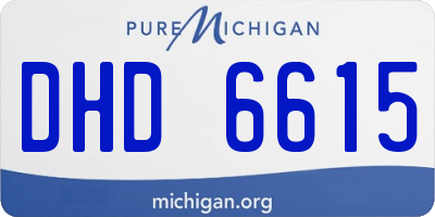 MI license plate DHD6615