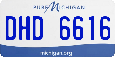 MI license plate DHD6616