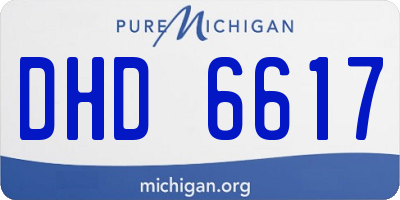 MI license plate DHD6617
