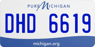 MI license plate DHD6619