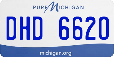 MI license plate DHD6620